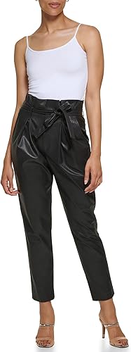 Miniatura 4 de DKNY Pantalón de cintura Misses Paperbag para mujer