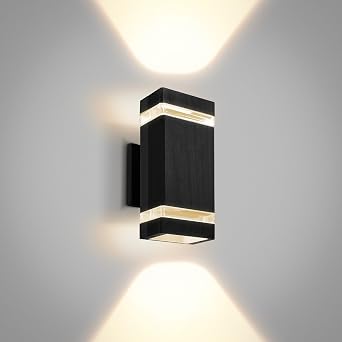 KOSTA Modern Outdoor Wall Light,3000K LED Square Wall Sconce,Waterproof Modern Exterior Lights for House Porch Patio and Garage,1 Pack