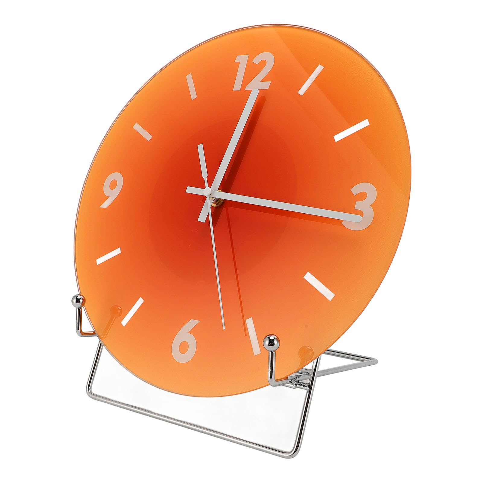 Cocoarm Orologio da Parete Rotondo Silenzioso da 12 Pollici, Senza (ORANGE)