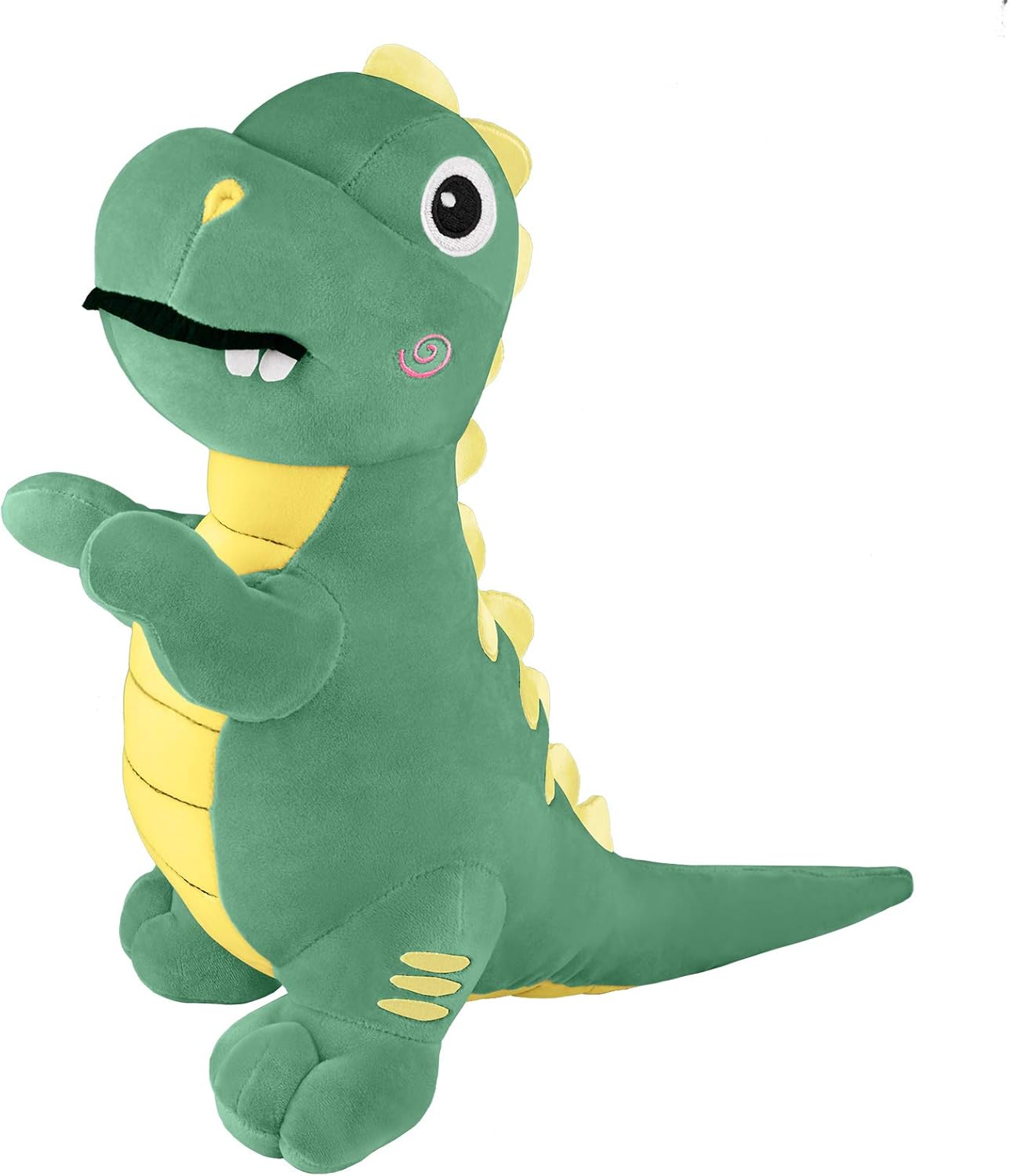 Marsjoy Cute Dinosaur Green Stuffed Dinosaur Plush Toy, Plush Dinosaur