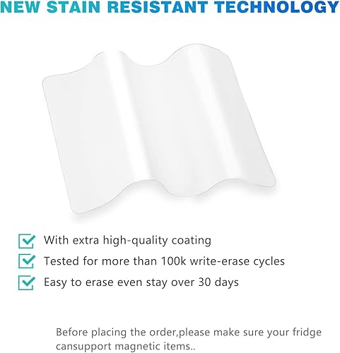 Miniatura 6 de Pizarra blanca magnética de limpieza en seco autoadhesiva para cualquier superficie lisa con nueva tecnología resistente a las manchas para lista de