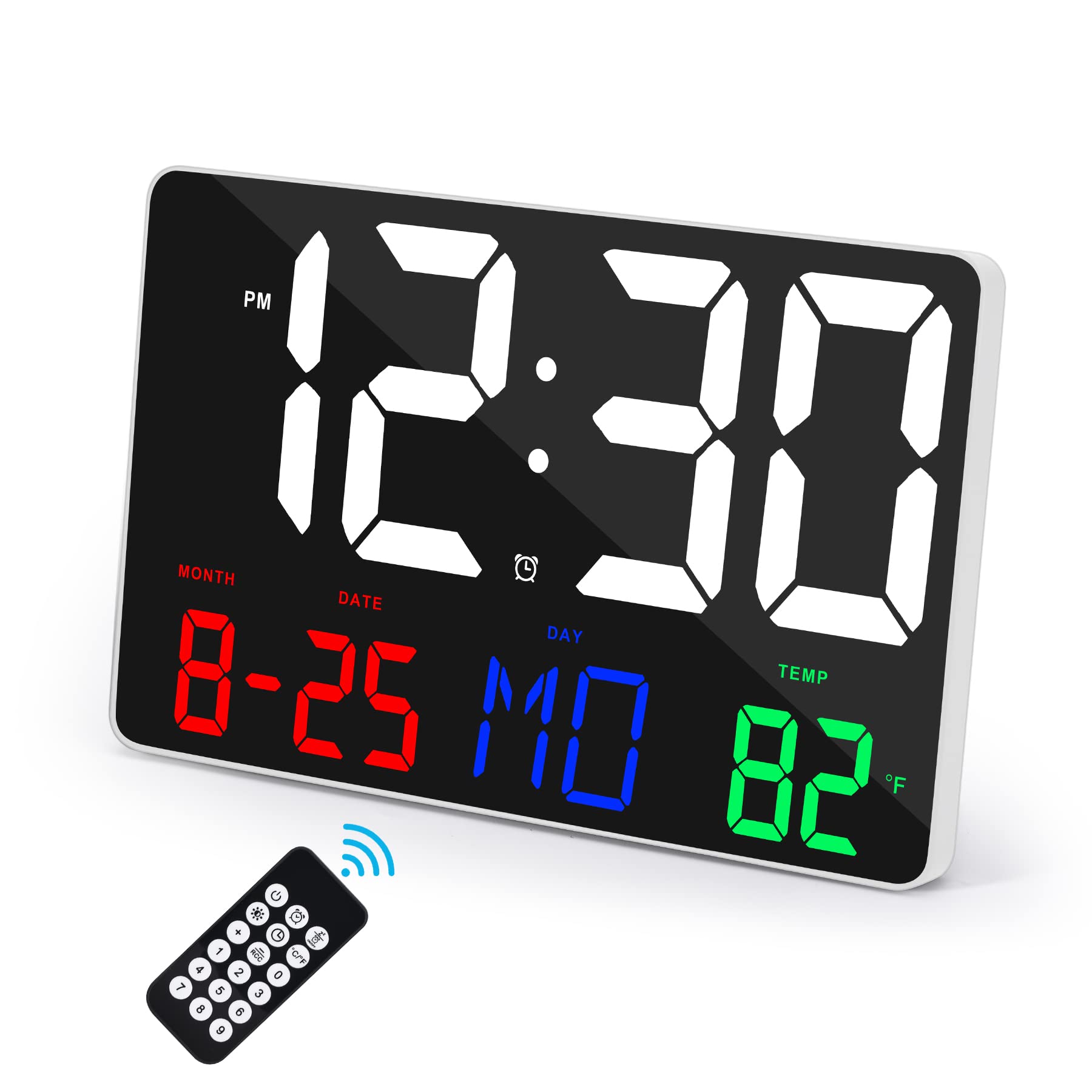 Buy Digital Wall Clock,11.4" LED Digital Clock Large Display with