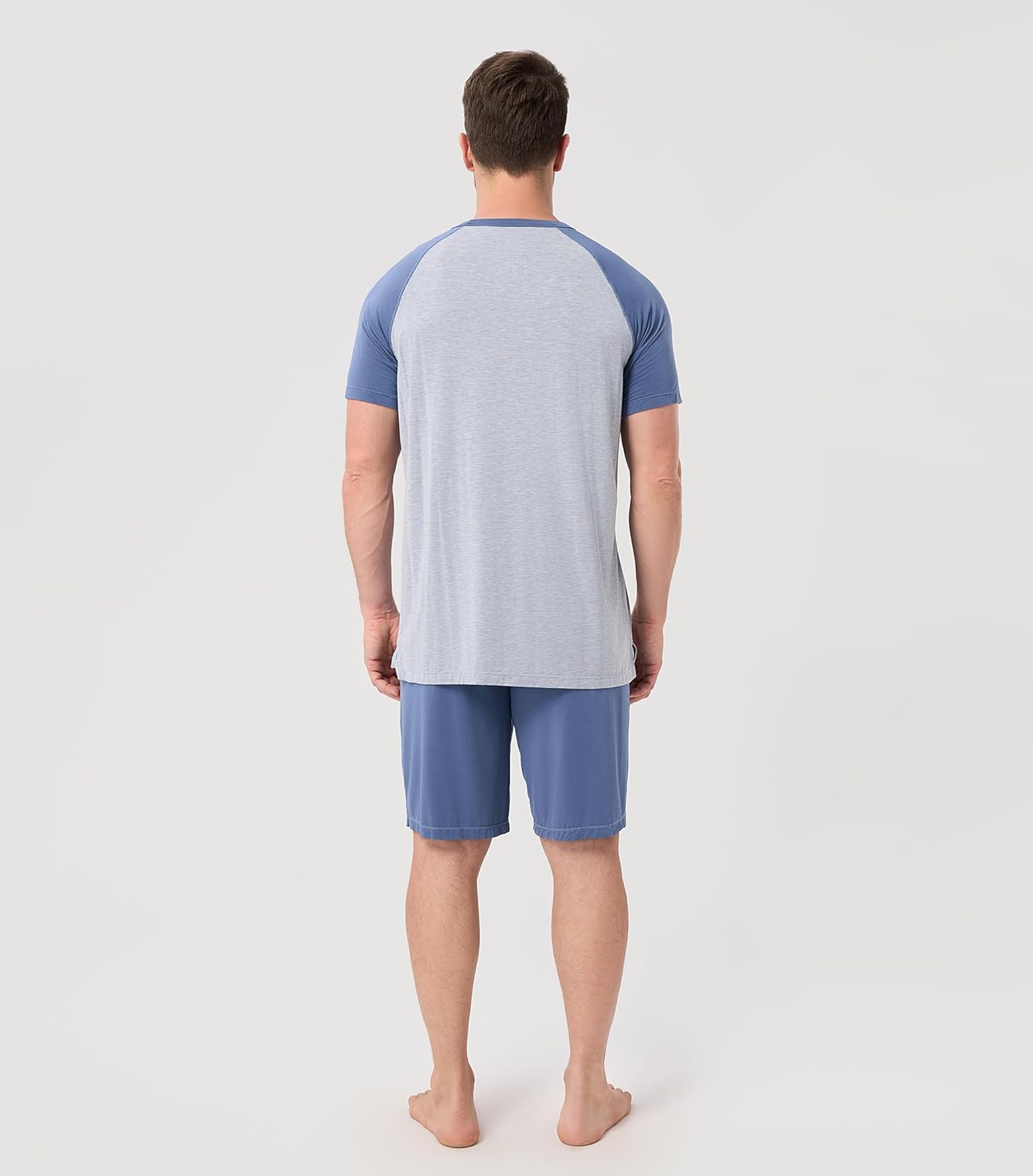 DAVID ARCHY Men's Pajamas Set Summer Cooling Loungewear Ultra-Soft Pjs Ligtweight Short Sleeves Shirts and Shorts Sleep Sets - Image 5