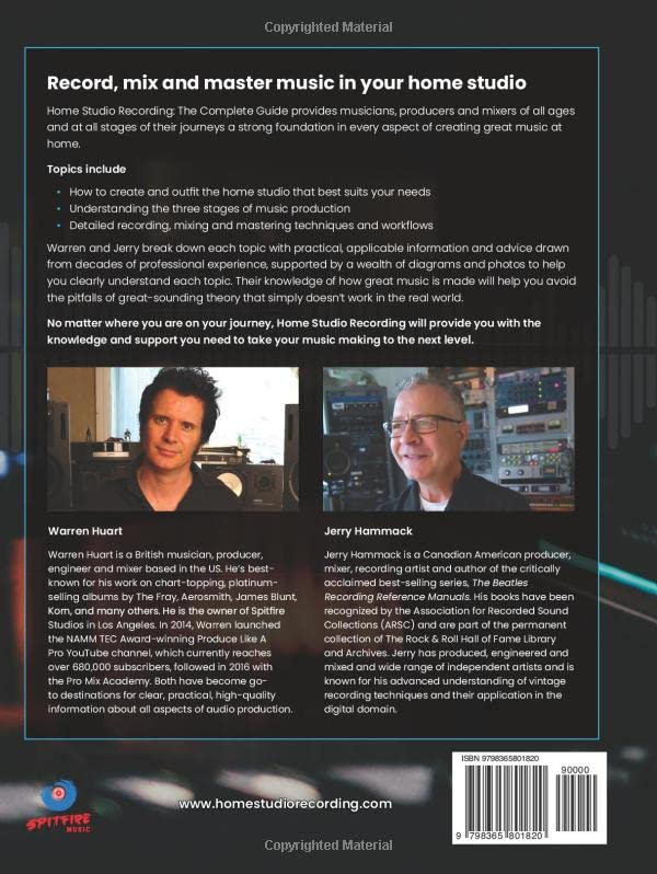 Home studio recording le guide complet livre broché pour apprendre la production - 3