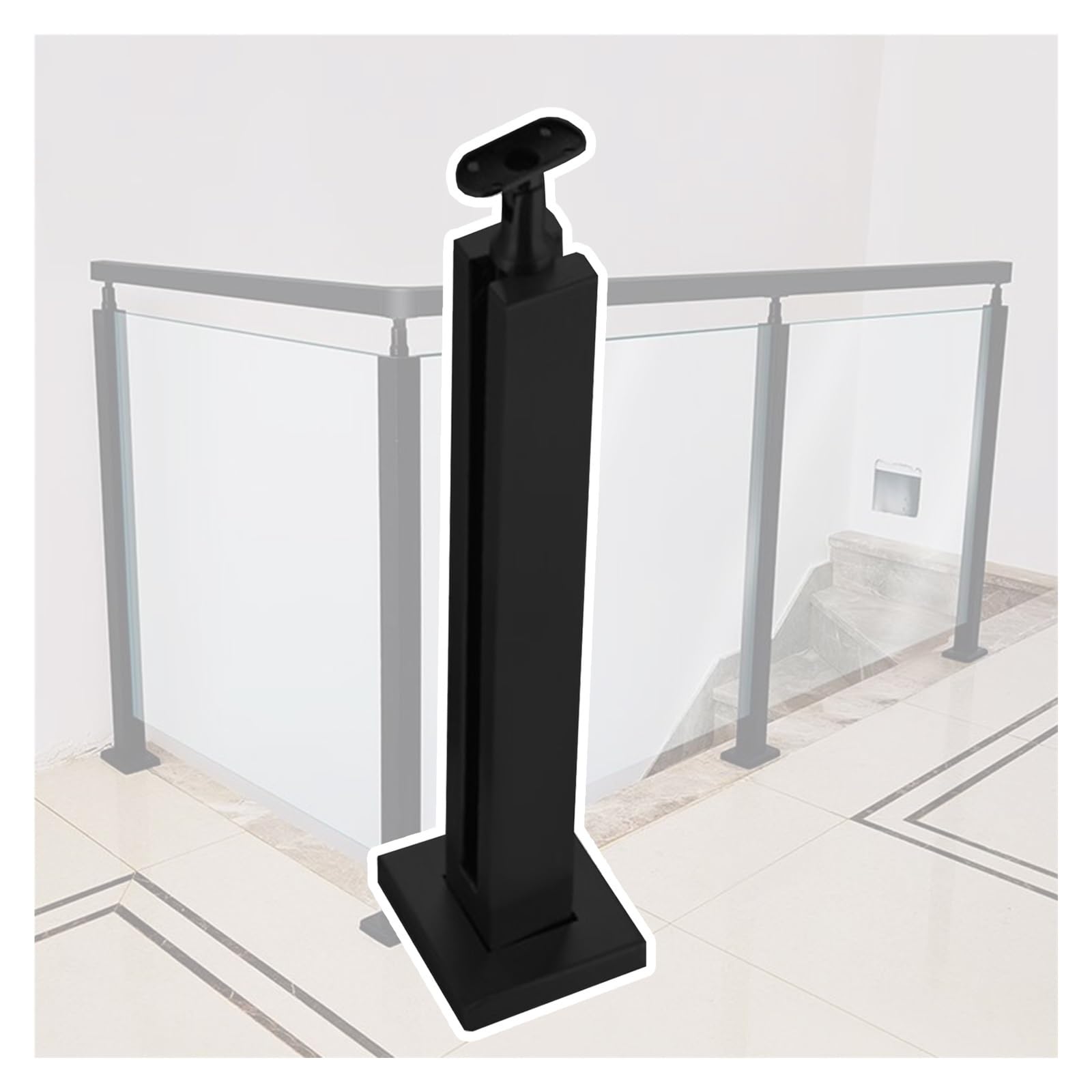 Poteaux de balustrade hauteur réglable solution Slish S et pilier noir design 60-120 cm