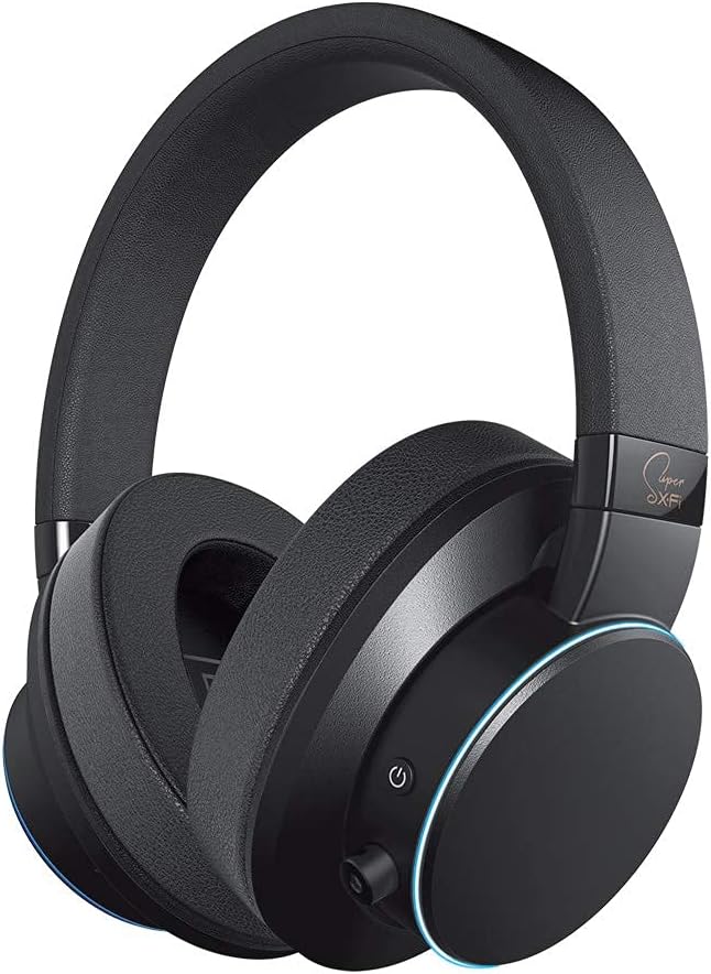 Creative SXFI AIR Bluetooth and USB Headphones with Super X-Fi Audio Holography, 50mm Drivers, microSD Card, Touch Controls and Ambient Monitoring (Bluetooth + USB + microSD) (Renewed)