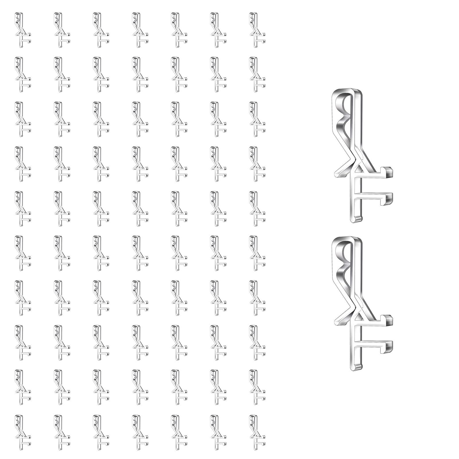 Buxuaaaa Invisible Channel Blind Valance Clips Clear Horizontal Wood Window Blind Retainer Holders for Home Decors 24 / 72Pieces Invisible Valance Clips