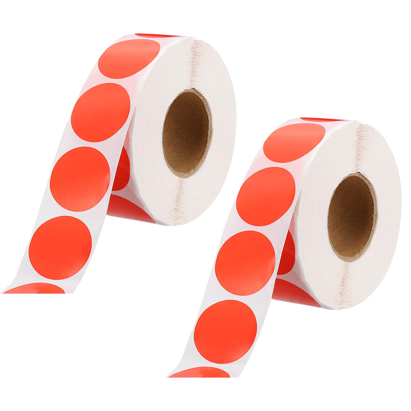 sourcing map 1 Inch Circle Dot Stickers Color Coding Labels Blank Round Label Waterproof Self-Adhesive Sticker for Envelope Document Organize Gift Box (Red, 2 Roll, 2000Pcs/Roll)