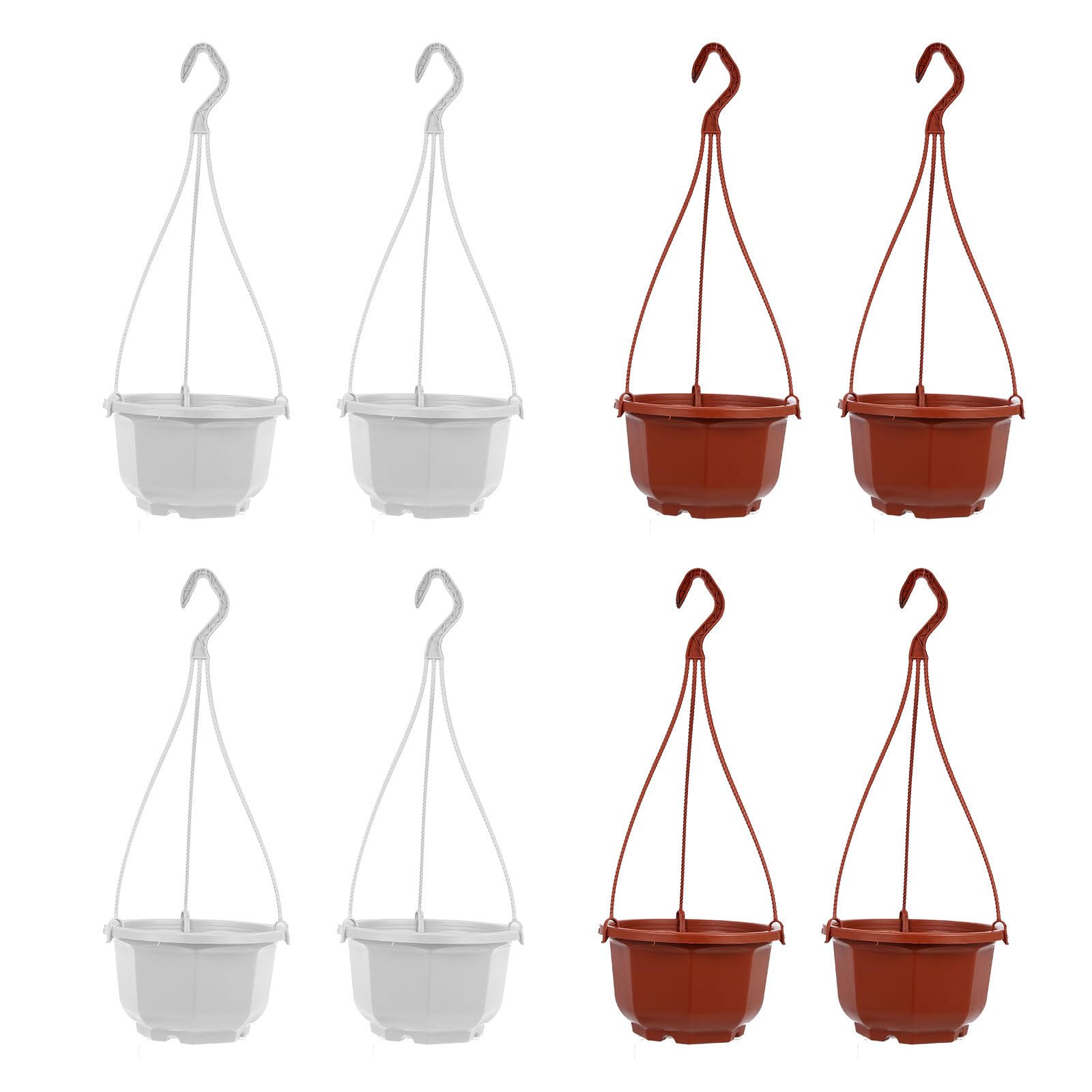 Jardinières suspendues Anneome lot de 8 en ABS robuste supportant 5kg pour plantes