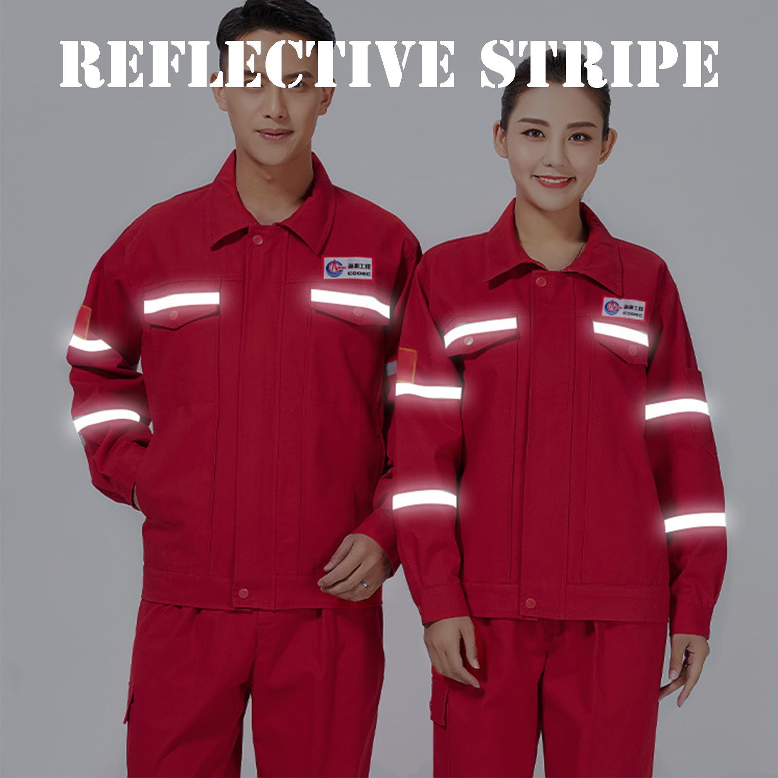 Combinaisons Pour Hommes, Salopette De Travail En Coton À Manches Longues Pour Femmes, Combinaison De Travail Avec Bande Réfléchissante, Veste Et Pantalon