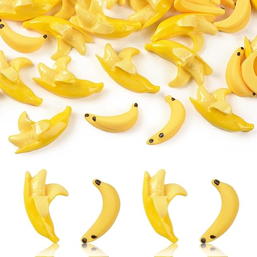 50pcs Artificial Bananas Tiny Bananas Miniature Banana for Home House