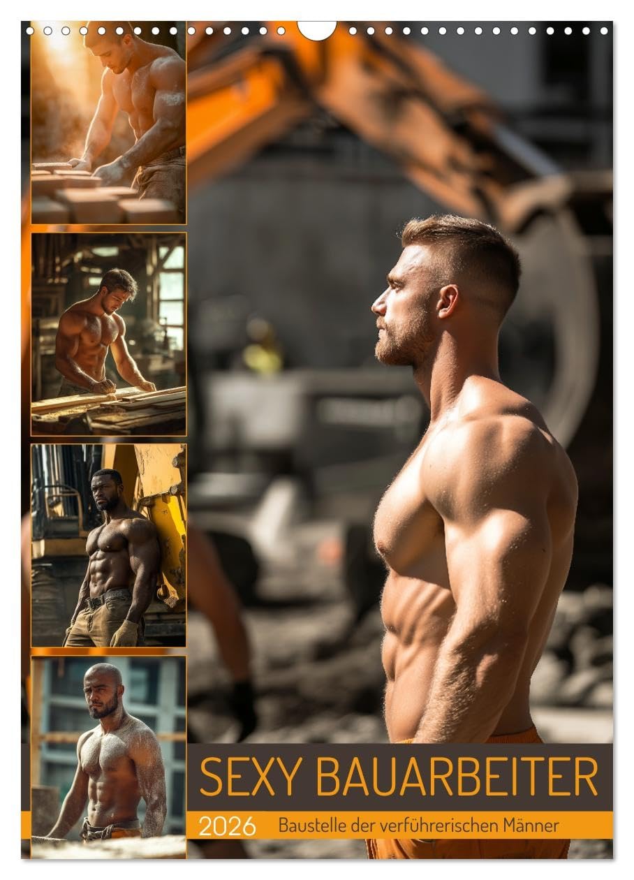 SEXY CONSTRUCTION WORKERS - Construction site of seductive men UK-Version (Wall Calendar 2026 DIN A3 Portrait), CALVENDO 12 Month Wall Calendar โ image 1