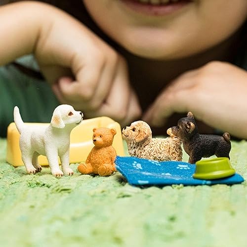 Vista 16 de Schleich Farm World Puppy Pen - Juego educativo de 13 piezas para niños de 3 a 8 años