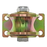 Vista 5 de Skelang 4 ruedas rígidas tipo U de 2 pulgadas con soporte para pista de tubo redondo de 3/4 pulgadas, puerta rodante, máquinas industriales, riel