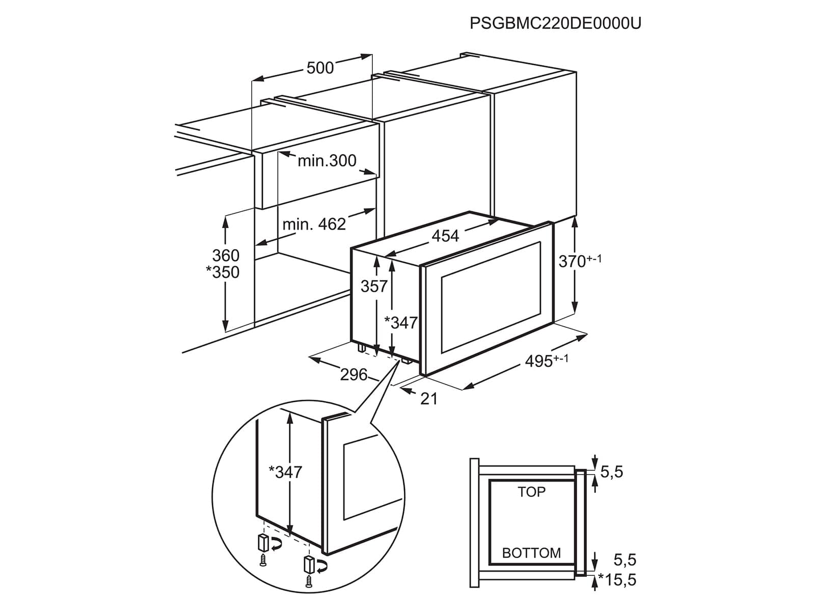 AEG NMB5S171SB Einbau-Mikrowelle Schwarz