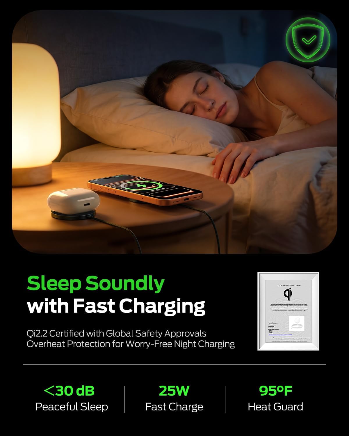 MOVESPEED Qi2.2 25W Magnetic Wireless Charger 2 Pack, MagSafe Fast Charging Pad, Compatible with iPhone 17/16/15/14/13/12 Series, AirPods Pro/4/3/2,Samsung Galaxy and More(Black)