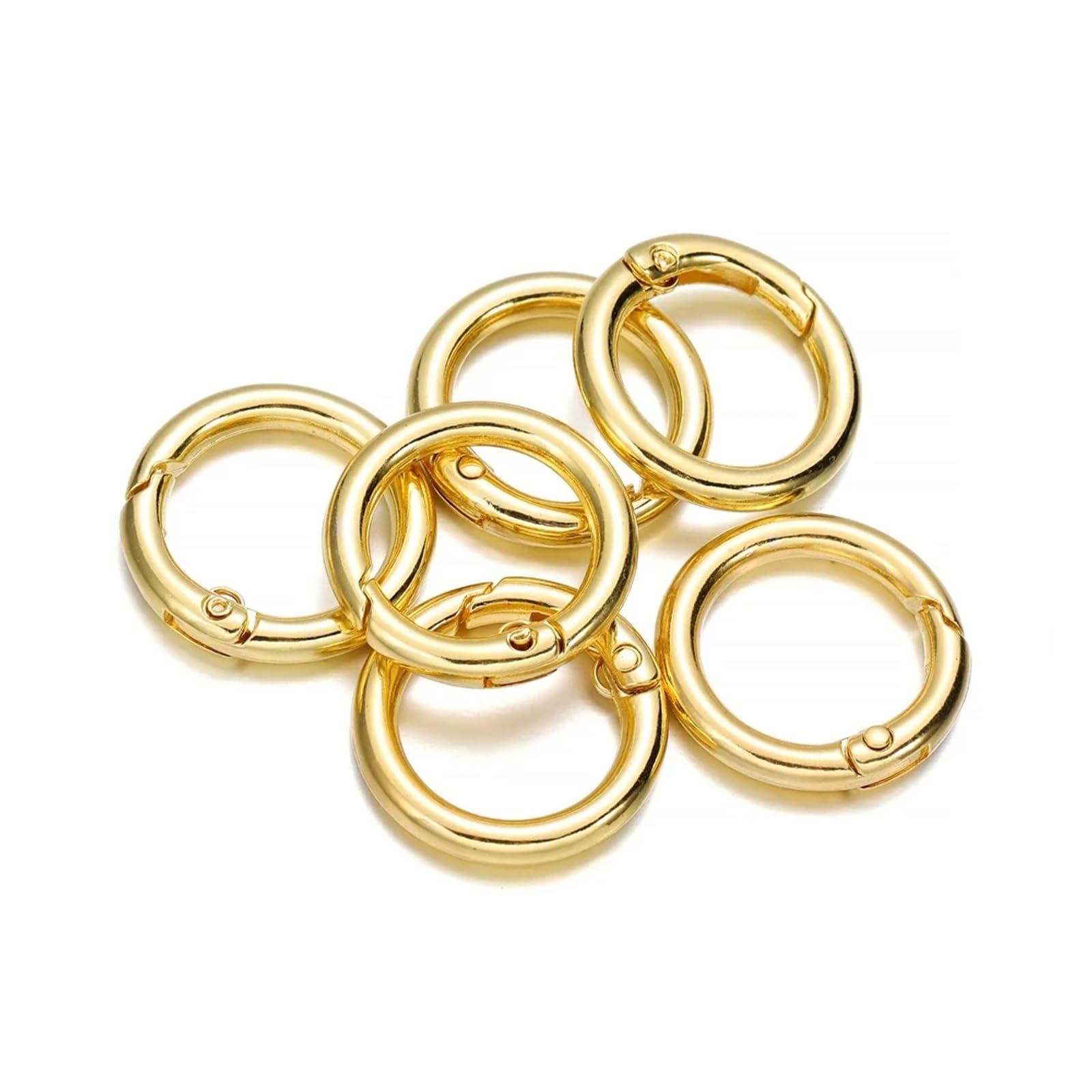 Metalowe sprężyny typu O-ringi 50 szt. pierścienie O-ring zatrzaski sprężynowe otwierany karabinek brelok do toreb klipsy hak łańcuszek dla psa klamry złącza(Antique bronze,29.5mm)