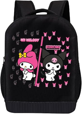 Fast Forward Sanrio Hello Kitty My Melody Kuromi Backpack Shoulder Bag for Girls, Boys, Toddlers - 18" Backpack for School