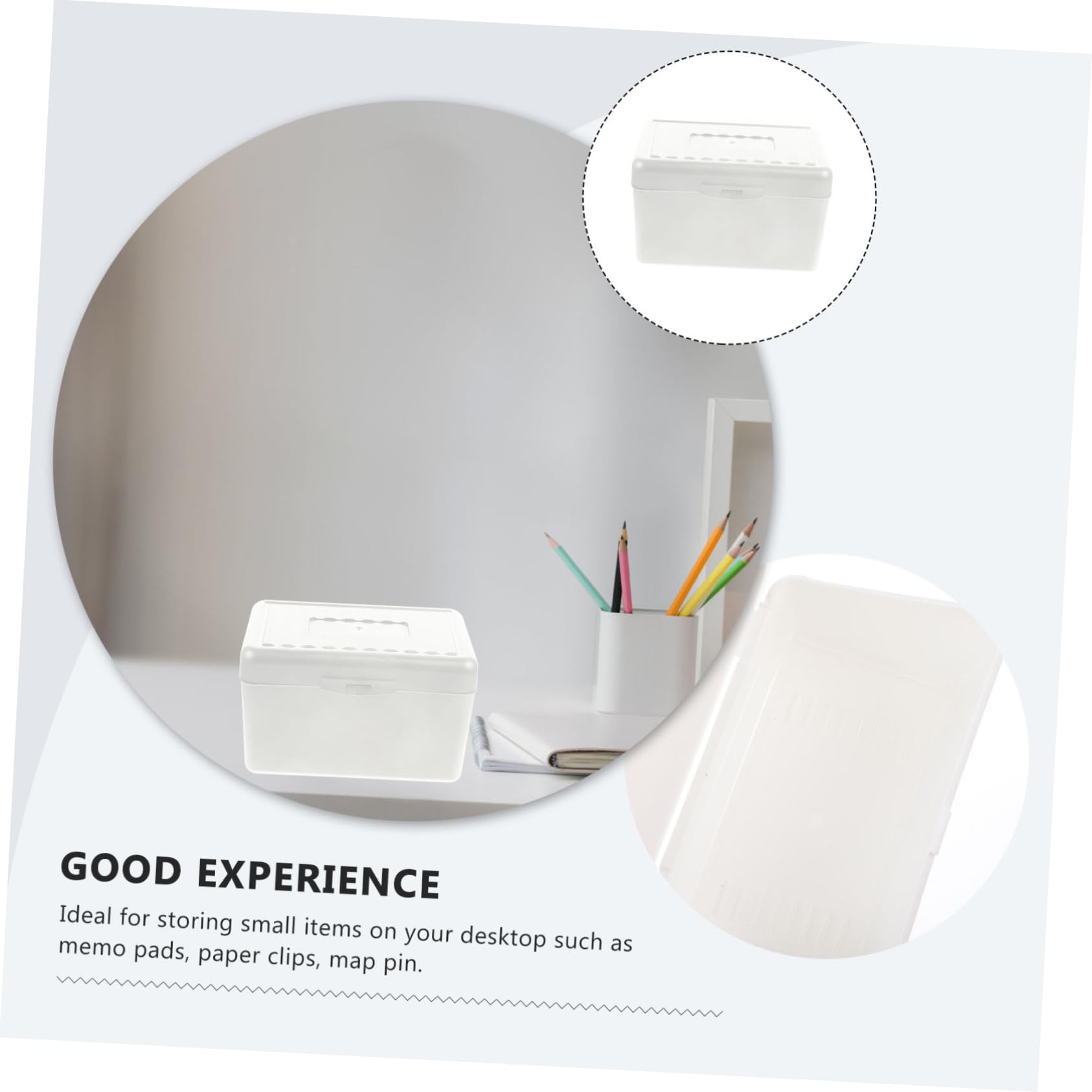 SEWACC Memo Note Holder Organizer Multi Use Storage Box for Office Stationery and Note Papers Lightweight Design for Organization and Daily Use