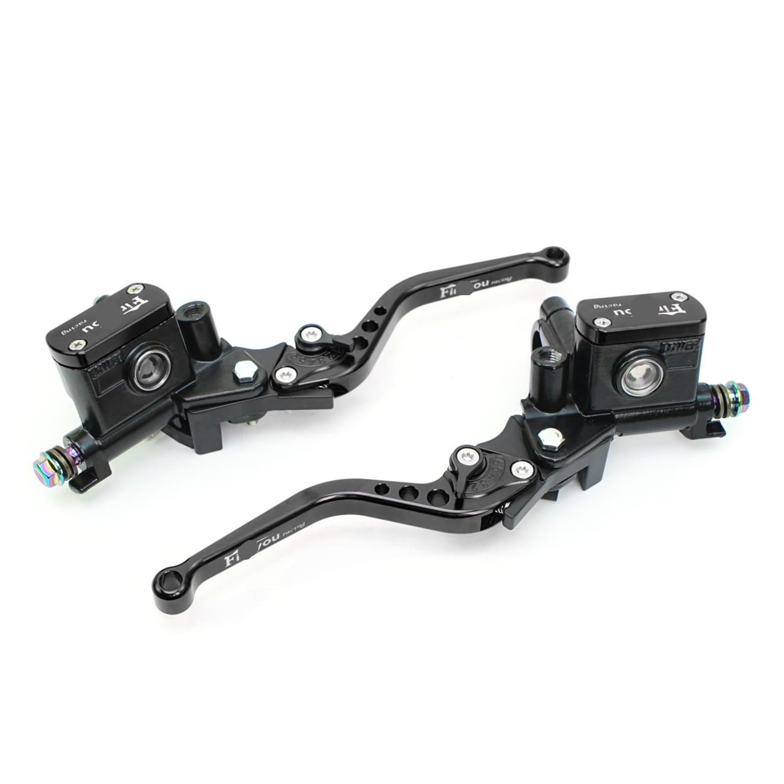 Ywqjiopm One Pair Black Motorcycle Brake Clutch Lever 22Mm Motorcycle Brake Pump Lever Handle Hydraulic Clutch Master Cylinder Brake Clutch Lever Handle Clutch Lever