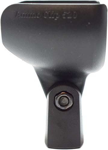 Miniatura 6 de Ammo Clip 520 Bullet Mic Holder Compatible con Shure 520DX Green Bullet, Superlux D112C y otros micrófonos armónicos similares (negro natural)