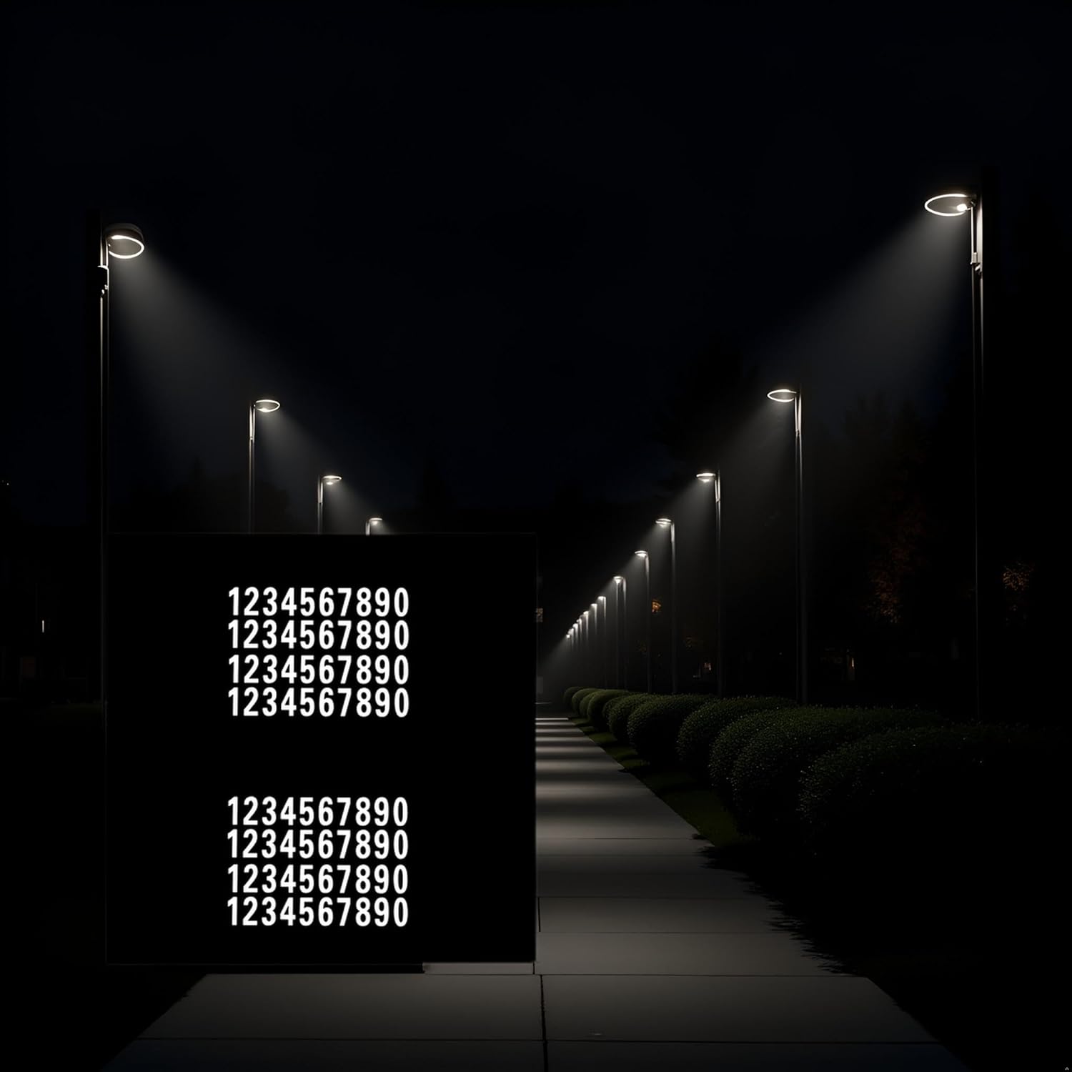 80Pcs White Pieces Reflective Mailbox Number Sticker Decal Adhesive Reflective Address Numbers Number 0-9 for Window, Signs, Door, Cars, Mailbox Accessories and Hardware (1inch)
