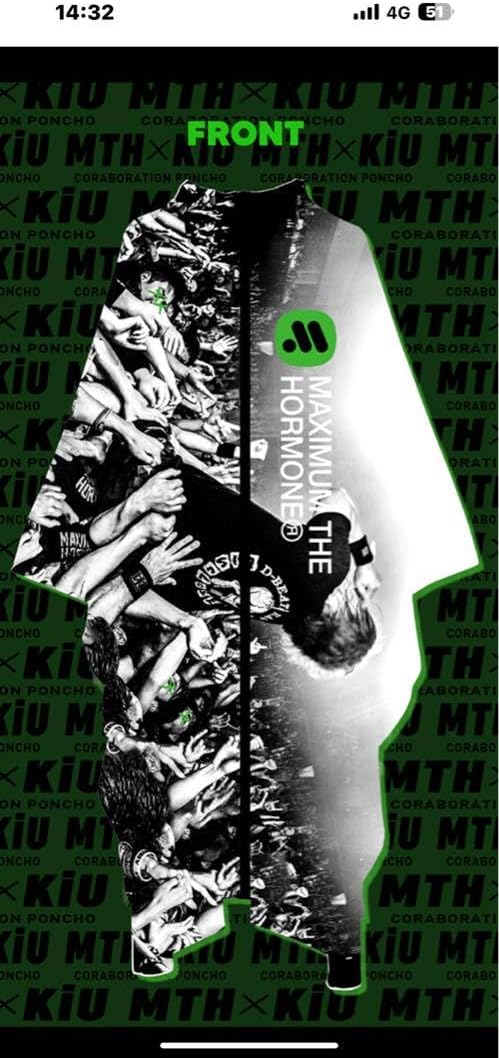 マキシマムザホルモン kiu x コラボポンチョ マキシマムザホルモン