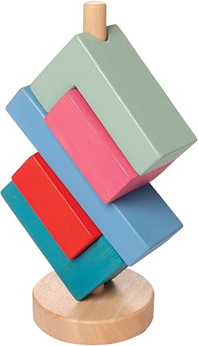 Manhattan Toy Bam Stack-A-Lacka - Juguete apilable de madera para niños pequeños