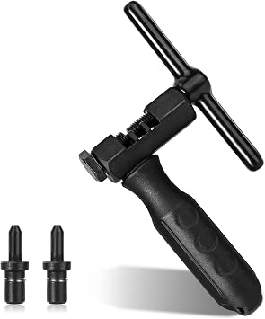 Oumers Bike Chain Breaker Tool, Universal Bike Chain Cutter Tool for 7 8 9 10 11 Speed with Spare Replaceable Pin