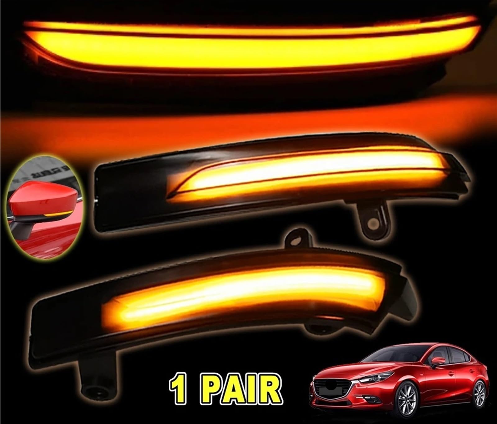 Intermitentes Dinamicos LED Para Mazda 3 6 Para Atenza 2018 Molo Facelift Coche Intermitente Dinámico Indicador Secuencial Luz LED Intermitente Lámpara