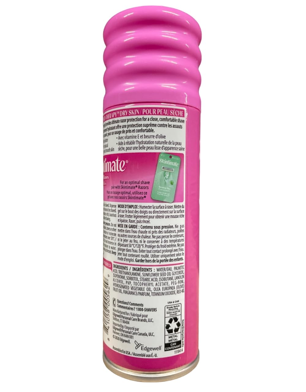 Skintimate Shave Gel Skin Therapy Dry Skin Vitamin-E 7 Ounce (207ml) (2 Pack)