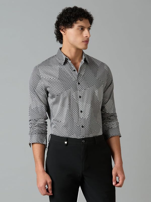 Image of MARK & ALBERT Men's Slim Fit Cotton Formal Shirt