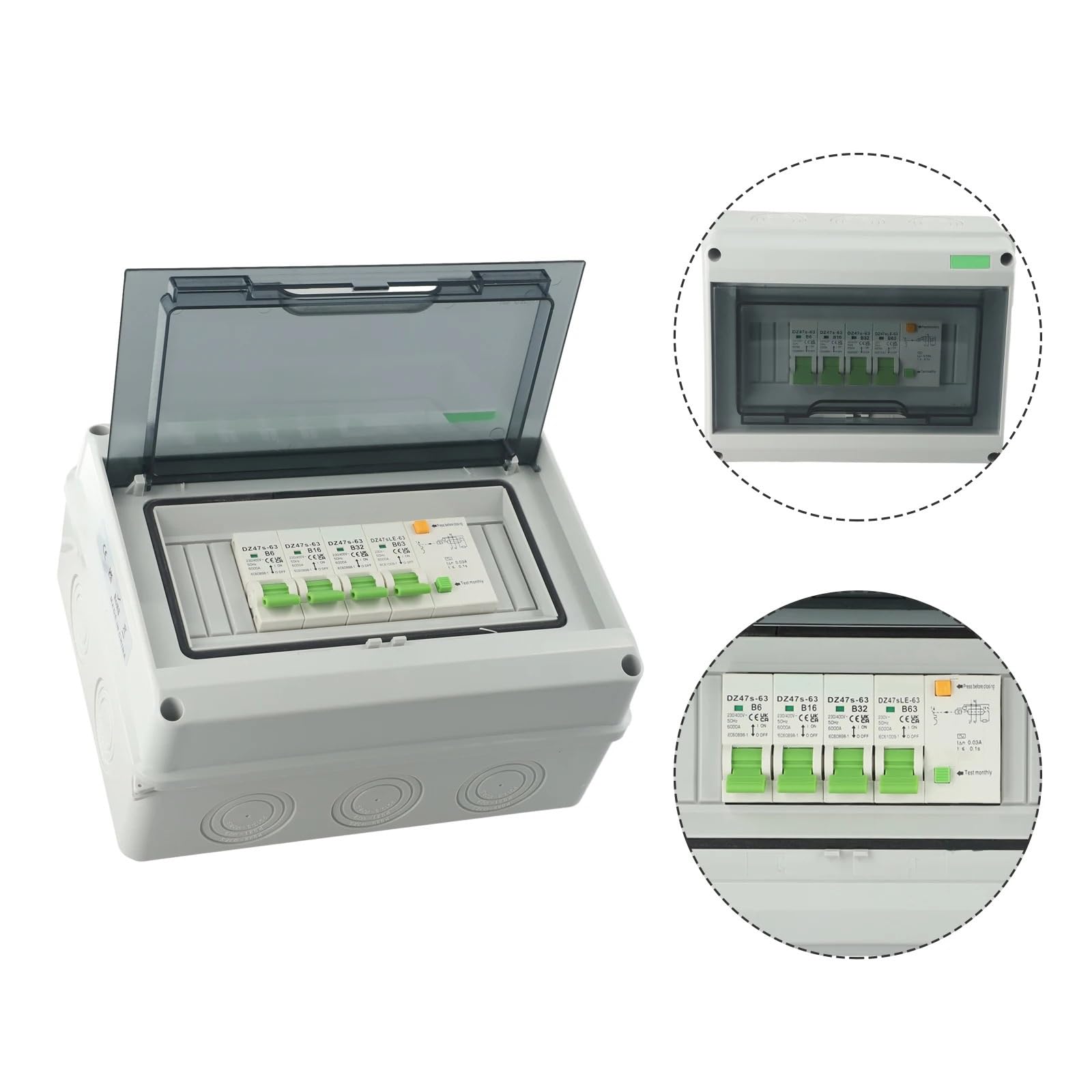 Cuadro Electrico, Cuadro Electrico Superficie Disyuntores Caja de distribución Versátil Impermeable Fácil instalación Protección contra Fugas en Interiores Seguridad en Exteriores