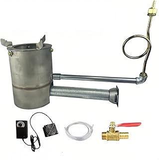 Waste Oil Burner Heater DC 12V Old Motor Oil Stove Outdoors Cooking Hot Heating Furnace Burning Tool for Garage, Workshops, Warehouses