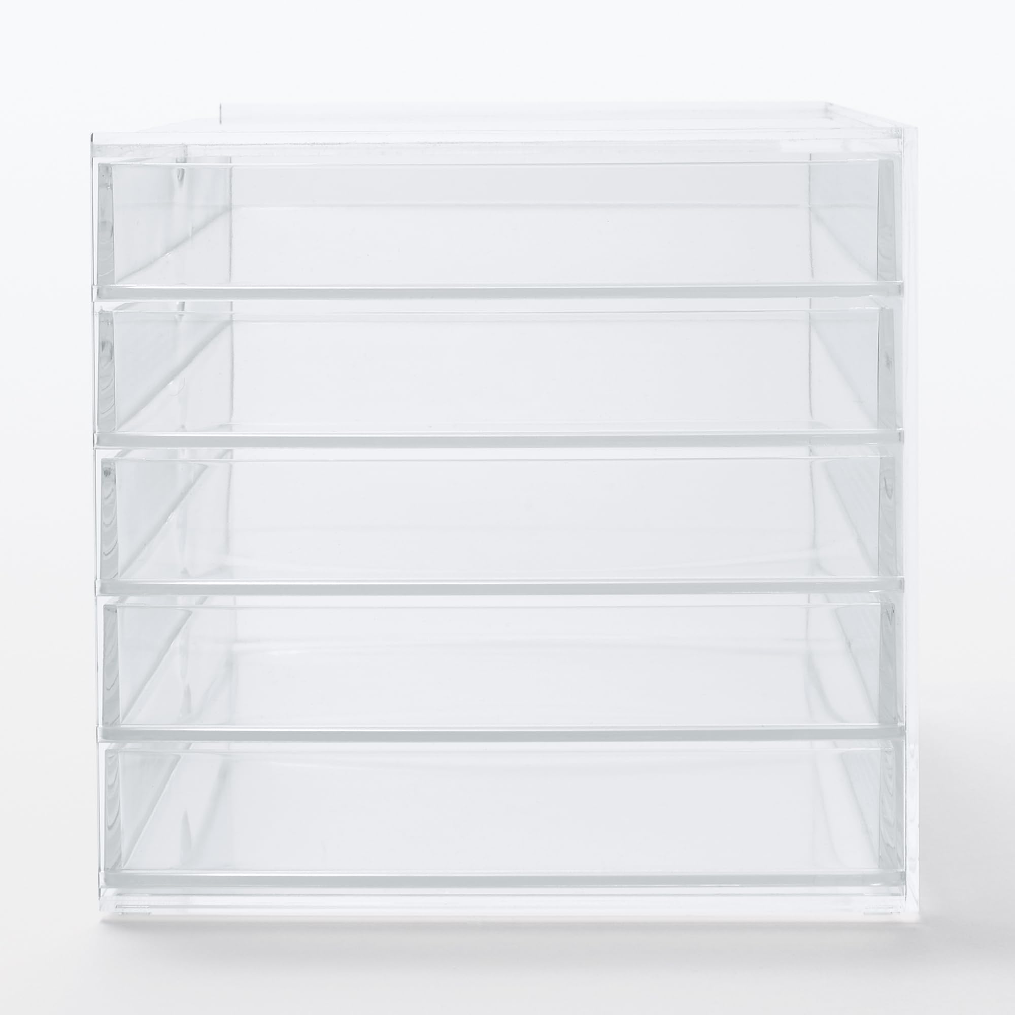 Muji Acryl 5-Schubladen Aufbewahrungskoffer, 25,5 cm Breite x 17 cm Tiefe x 16 cm Höhe Küche, Haushalt & Wohnen