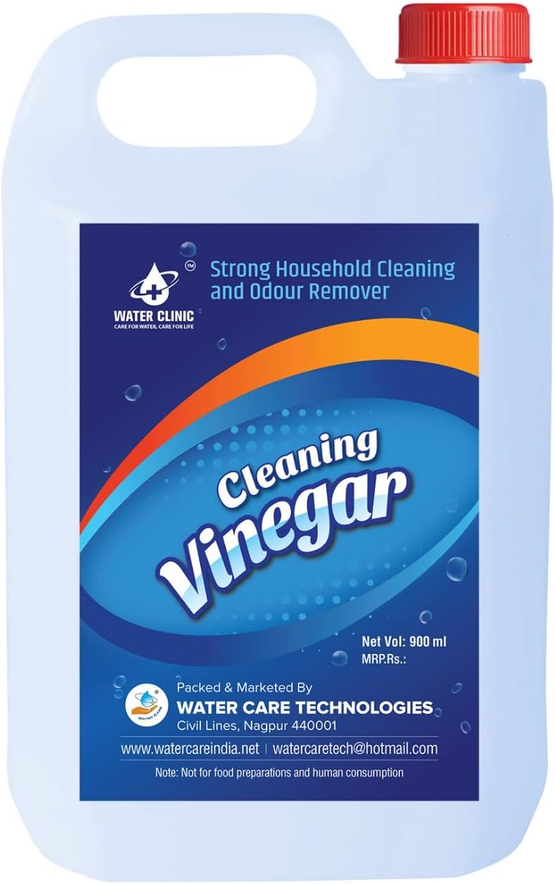 White Vinegar for Household Surface Cleaning/Glass Stainless Steel/Ceramic/Vegetables & fruits/Lime Scale Remover/Odor Removal in Fridge/Dishwasher (900ml)