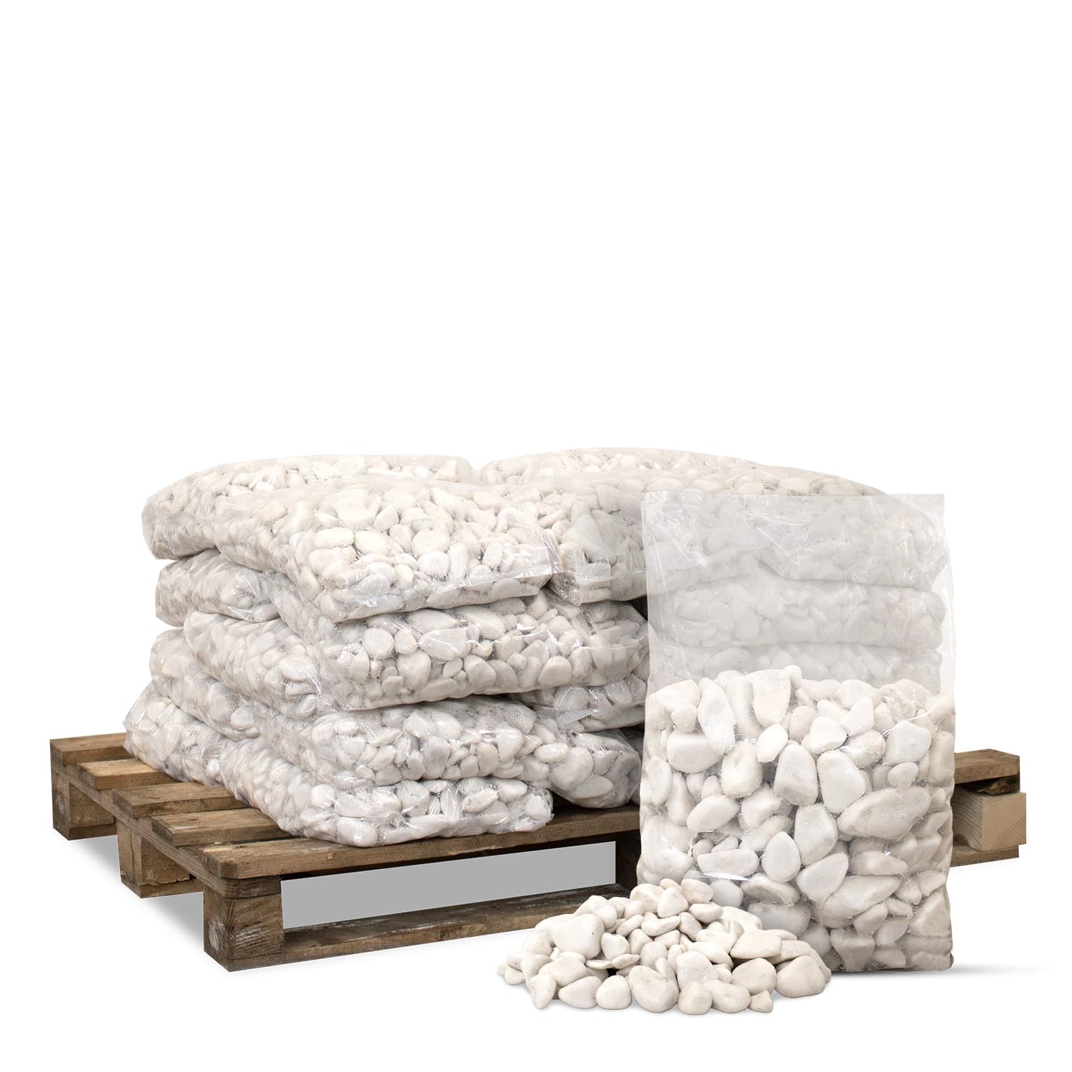 GALAMIO Zierkies Weiß 16-22 mm 500 kg (25 x 20 kg) 1 Palette