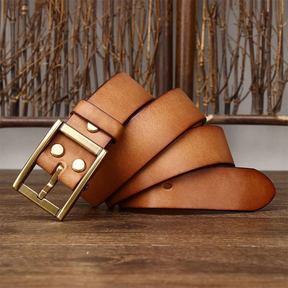 Pohullan Men 38mm Wide Personalized Solid Leather Belt Leather Belt For Jeans Leather Belt For Everyday2
