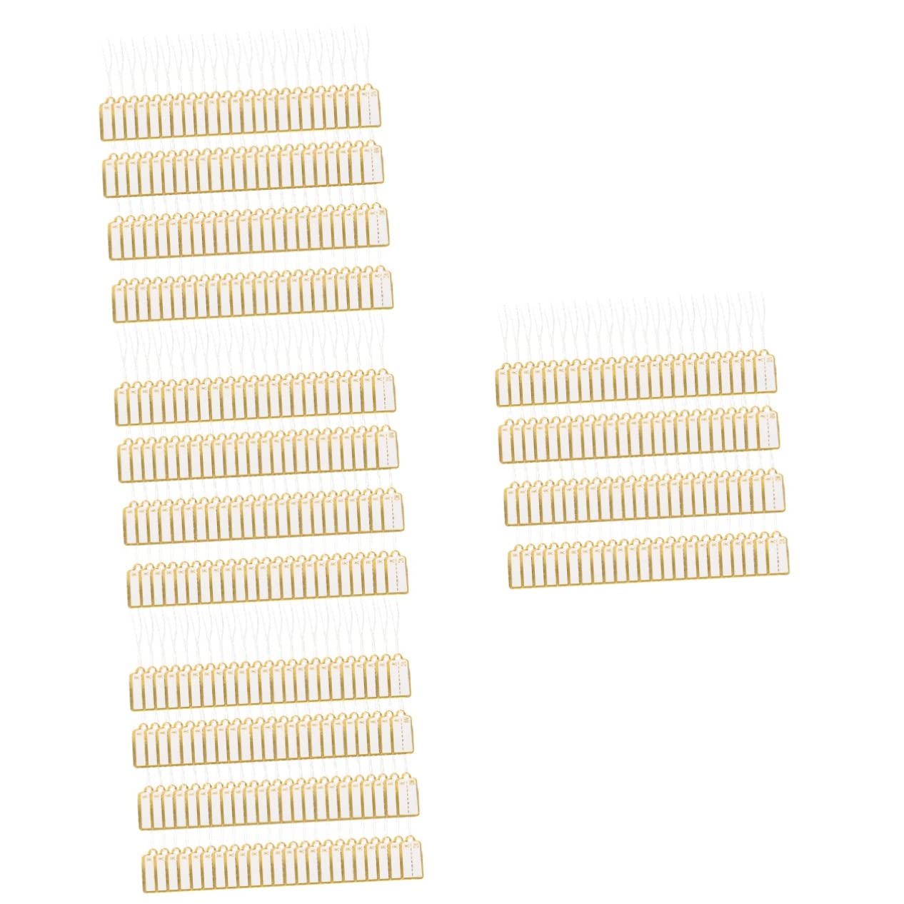 Homoyoyo 4 Sätze Schmuck Tag Tags Einzelhandel Befestigt Kleidung Hängen Aufkleber Cord Label Schlüssel Papier Hängen Tag Anhänger 500 Stück * 4