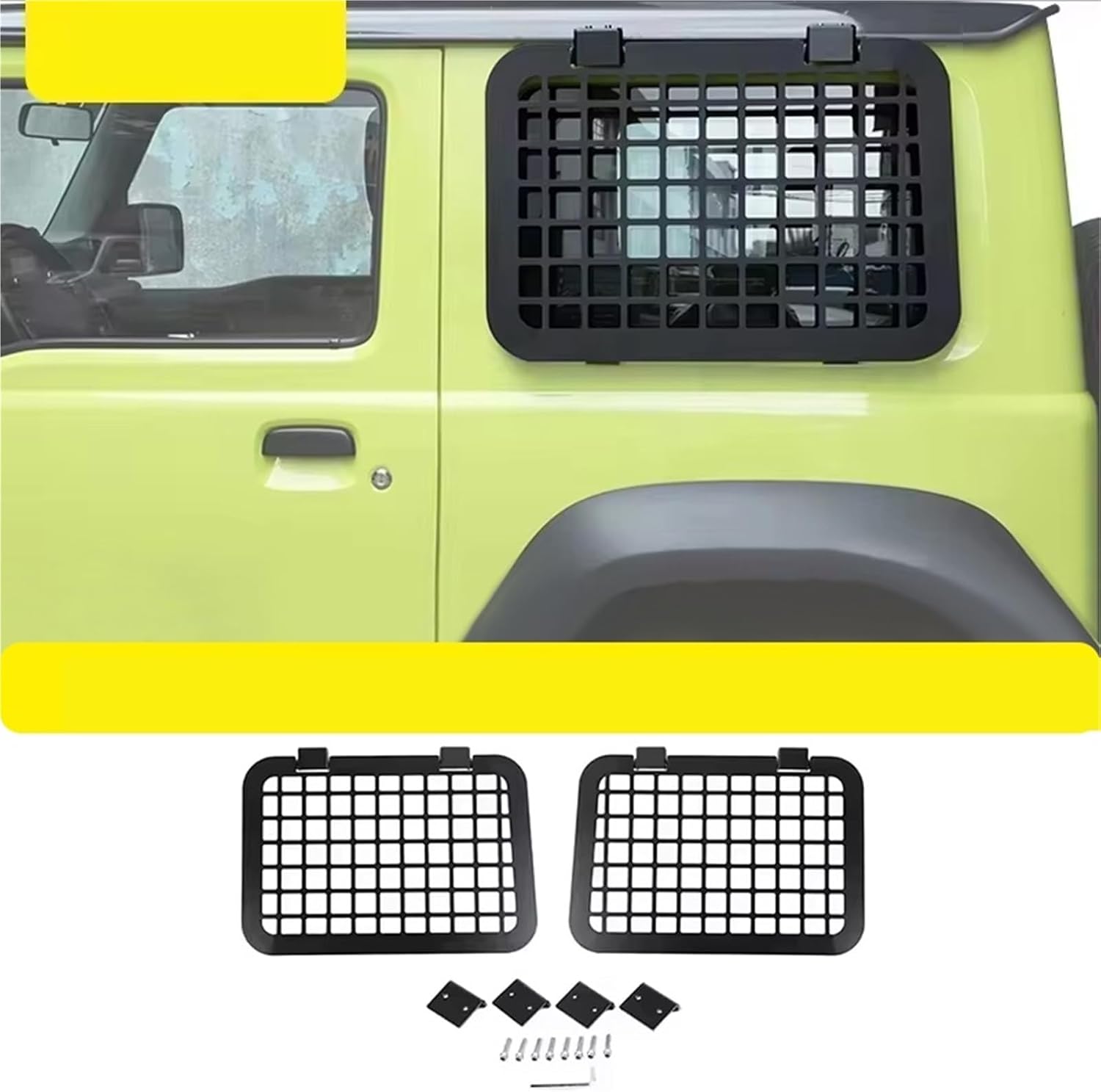 Compatible For Suzuki Jimny 2019 2020 2021 2022 2023 2024 2025 Car Rear Window Glass Armor Protective Frames Exterior Accessories