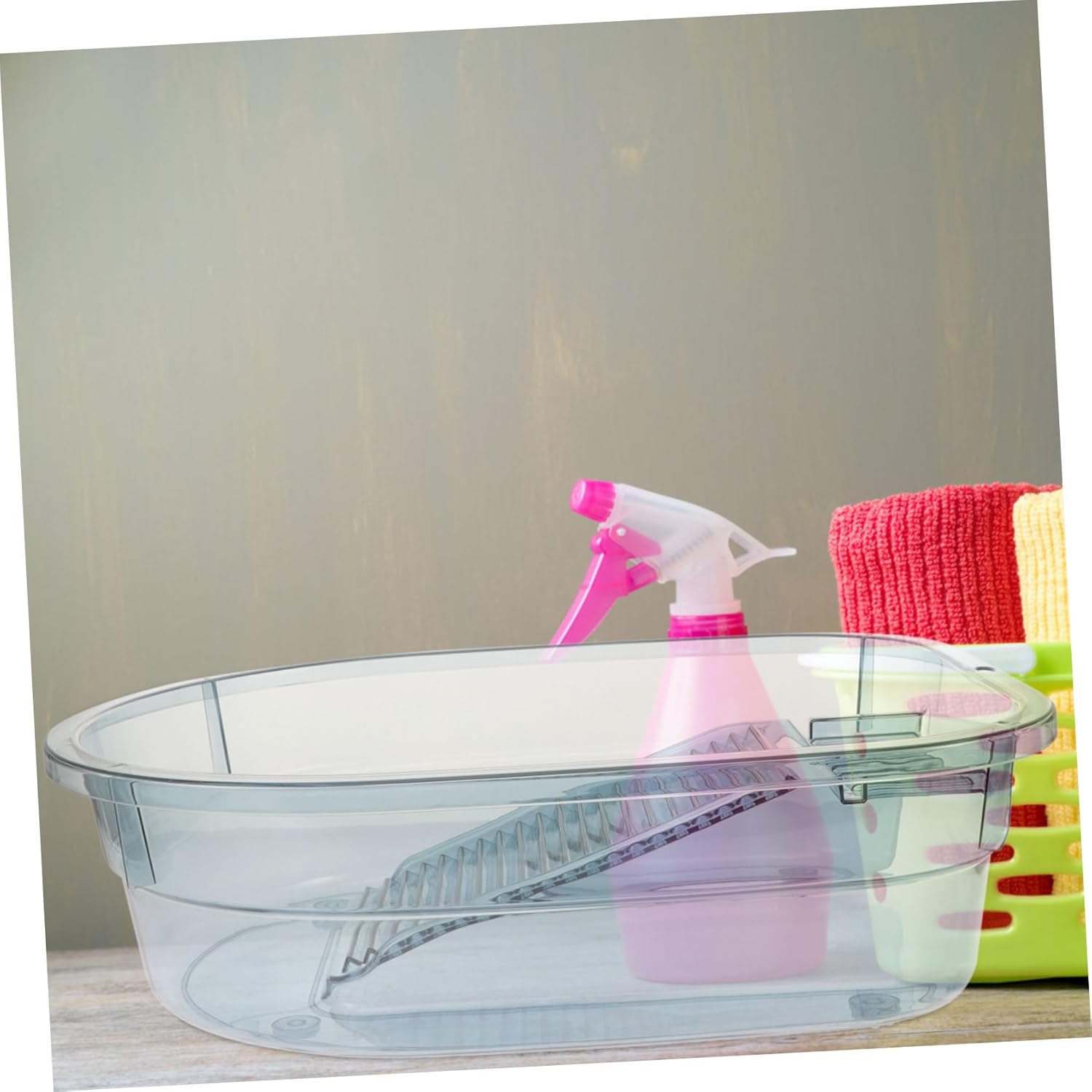 Household Wash Basin with Integrated Washboard Durable Material for Hand Washing Clothes for Bathrooms and Dormitories Convenient Laundry