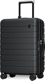 Carry On Luggage,HUP3 Accelerate Access with DiHook, Handy Pouch, 20 inch Hard Shell Suitcases with Spinner Wheels, Non Expandable(EX-Enhance,Reef Black,20 Inch,37L)