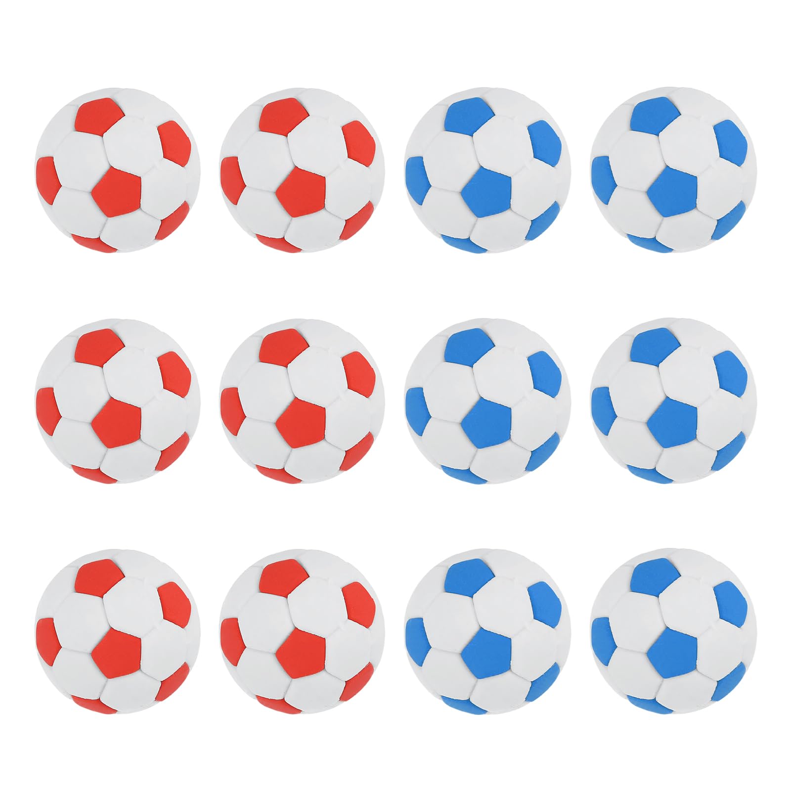 PATIKIL 3D Sports Balls Erasers, 12 Pcs Fun Football Pencil Erasers, Small Ball Pencil Rubber Take Apart for Classroom Prizes Reward Party Favors Boxes Gifts Bag Stuffer, Blue/Red — image 1