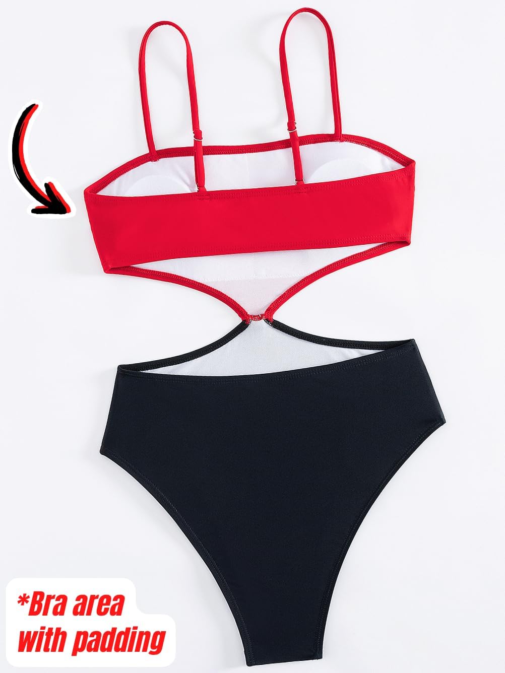 Color Block Swimsuit,Cut Out Sexy Monokini Women,Cheeky One Piece Swimsuits Beach Cruise Pool Party - Image 6