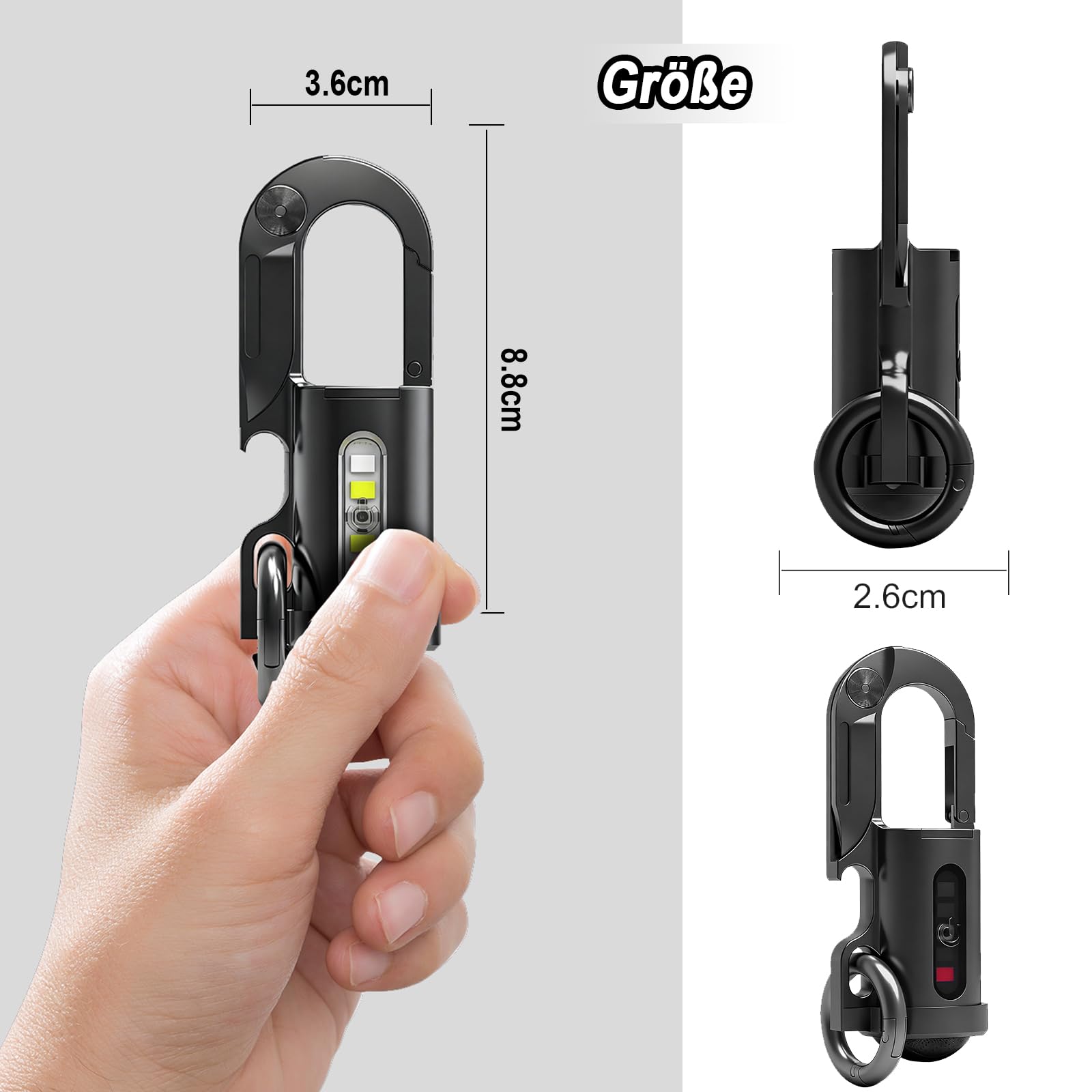 Linterna LED Mini 1000lm con batería portátil para alimentación de emergencia al aire libre camping recargable impermeable y resistente