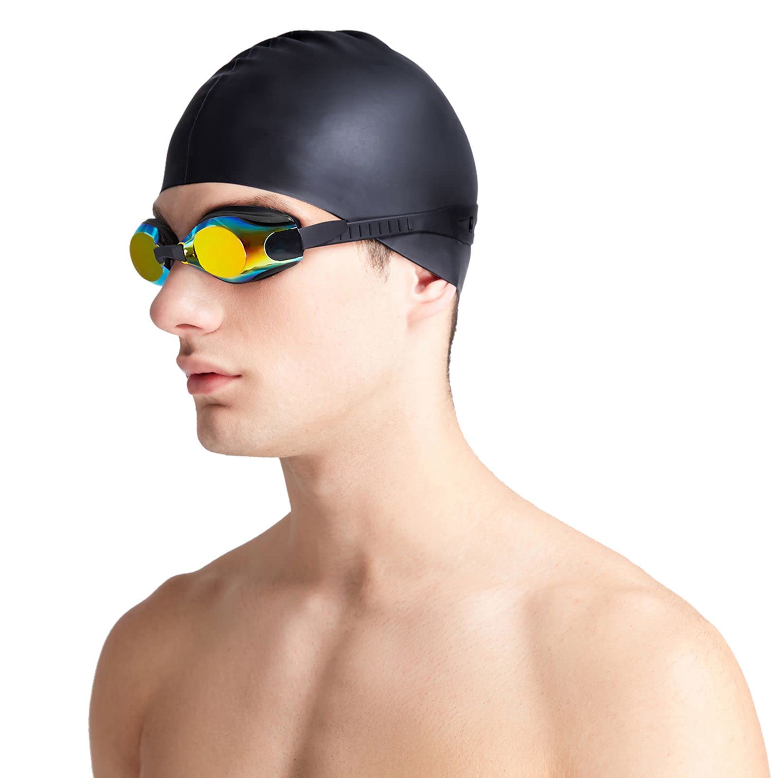 Schwimmbrille, kurzsichtig, mit verschreibungspflichtigen Linsen, Anti-Fog Nase, Clip für Damen, Kinder, Herren, Schwimmbrille