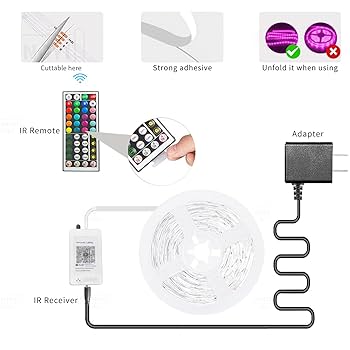 Amazon.com: KSIPZE 100ft Led Strip Lights RGB Music Sync