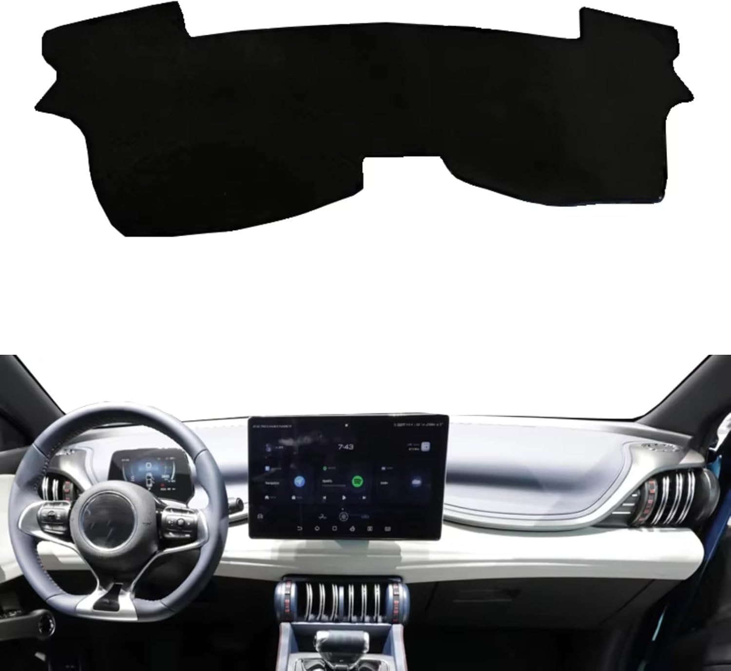 DdaiXQ Car Dashboard Mat For BYD Atto 3 Atto3 2021-2023, Anti Slip Anti Glare Dustproof Dashboard Cover Pad Protector Dash Cover Sunshade Dashmat