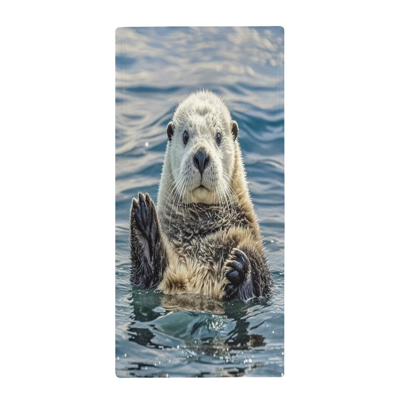 FekiLoot Sea Otter Bath Towel Super Soft Highly Absorbent Bath Towel Fashion Quick Drying Bathroom Towel Soft Large Fingertip Towels for Bathroom Gym Travel Camp Pool