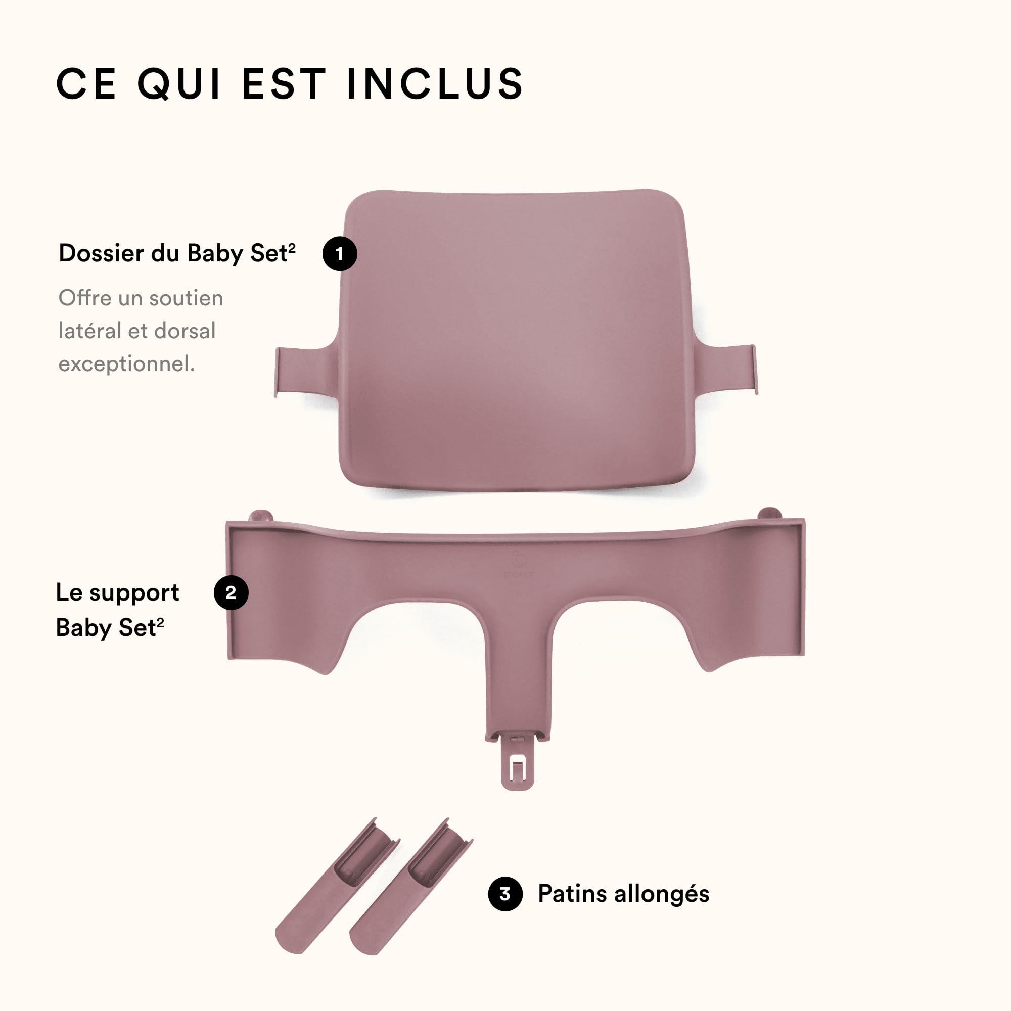 Baby Set 2 pour chaise Tripp Trapp Heather mauve - Stokke